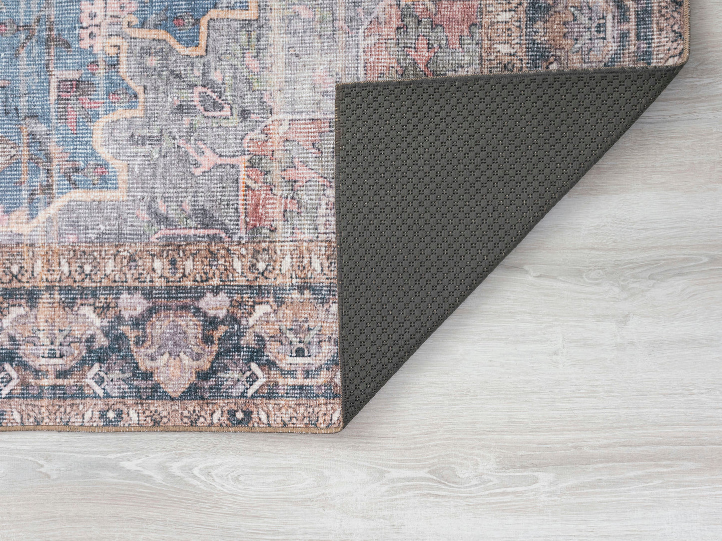 Kaleen Boho Patio Collection Navy Blue Runner 2'3" x 7'6"