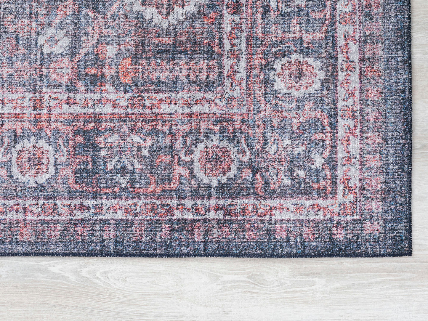 Kaleen Boho Patio Collection Navy LtBlue Runner 2'3" x 7'6"