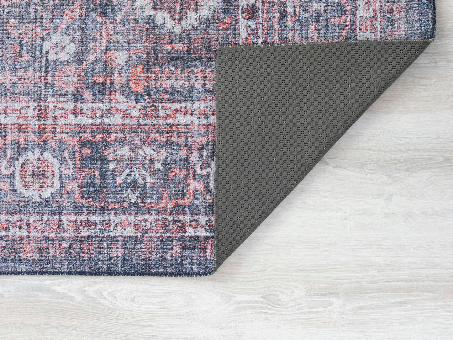 Kaleen Boho Patio Collection Navy LtBlue Runner 2'3" x 7'6"