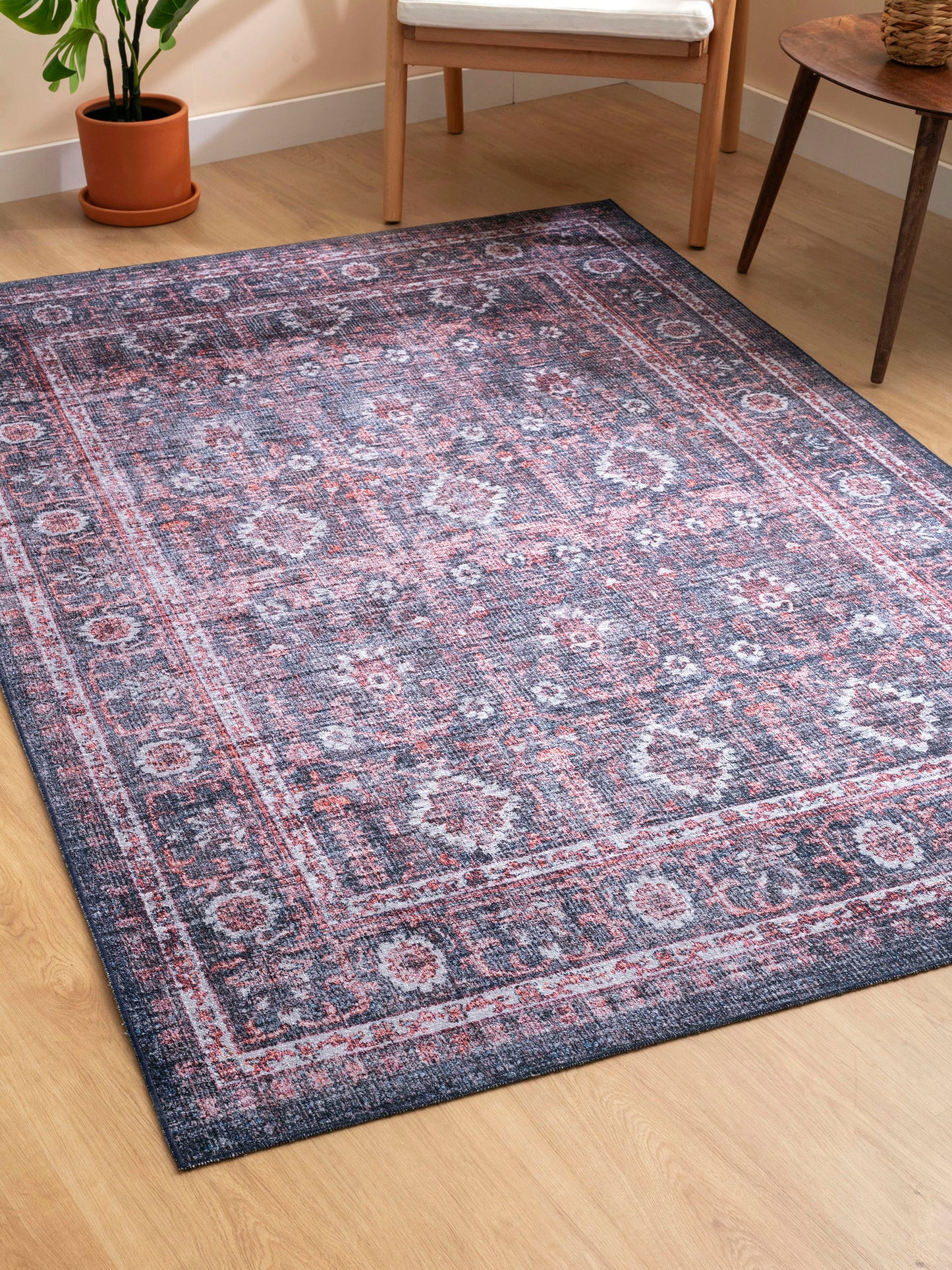 Kaleen Boho Patio Collection Navy LtBlue Runner 2'3" x 7'6"