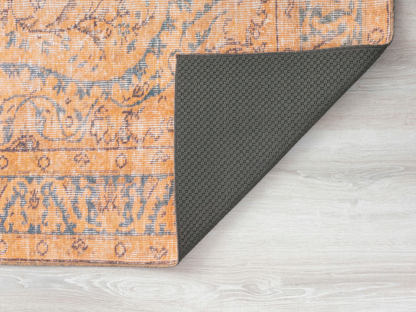 Kaleen Boho Patio Collection Light Orange Throw Rug 3' x 5'