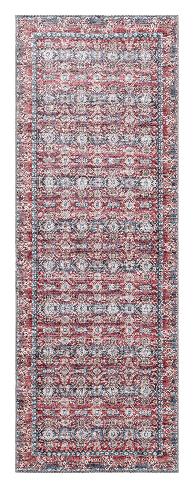 Kaleen Boho Patio Collection Multi Blue Throw Rug 3' x 5'