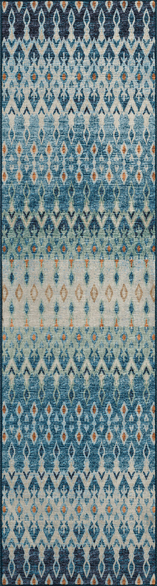 Brisbane BR1 Indigo 2'3" x 7'6" Runner Rug