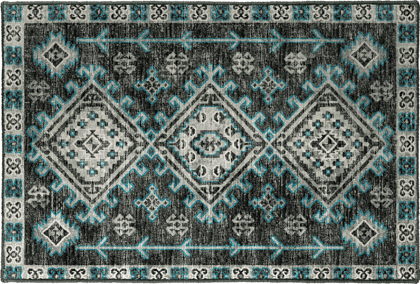 Brisbane BR2 Midnight 1'8" x 2'6" Rug