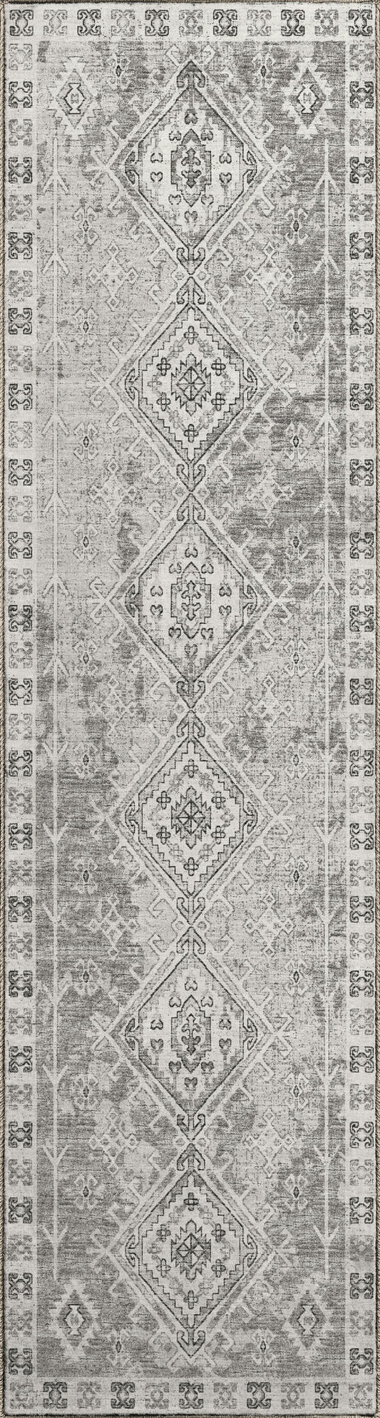 Brisbane BR2 Silver 2'3" x 7'6" Runner Rug