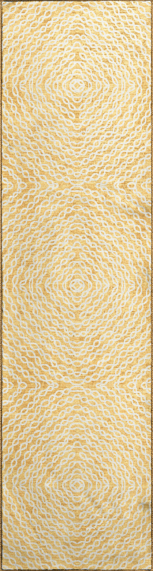 Brisbane BR3 Gold 2'3" x 7'6" Runner Rug