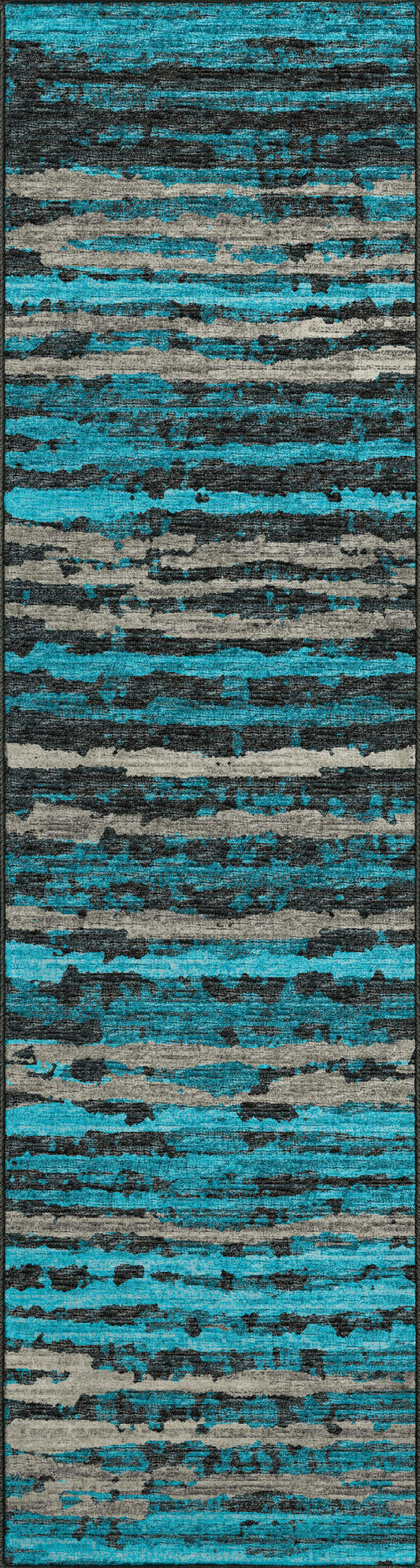 Brisbane BR4 Teal 2'3" x 7'6" Runner Rug