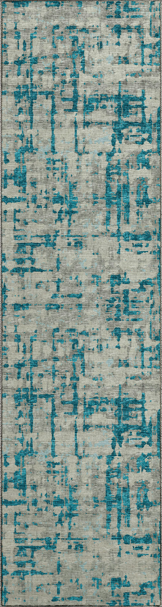 Brisbane BR5 Teal 2'3" x 7'6" Runner Rug