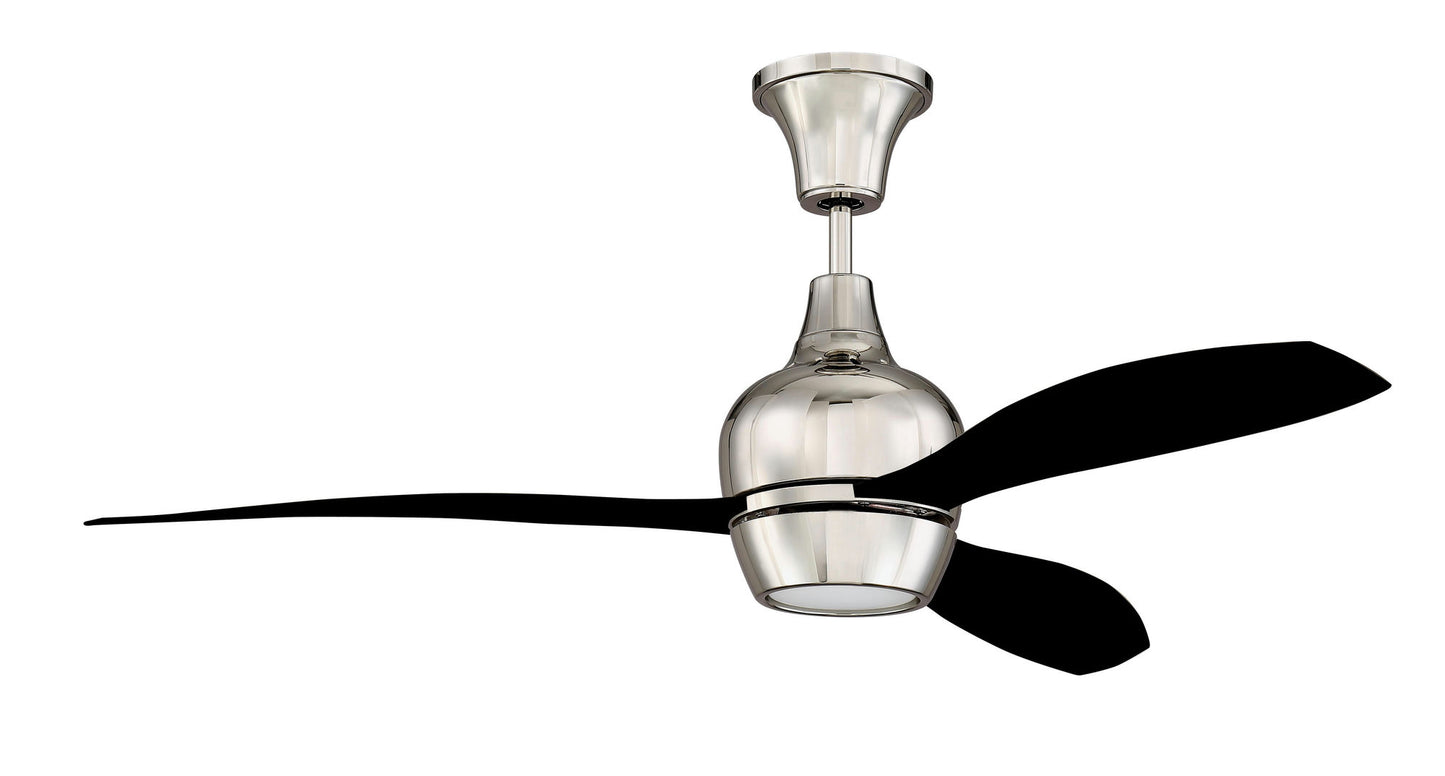 52" Bordeaux Ceiling Fan in Polished Nickel, BRD52PLN3-FB