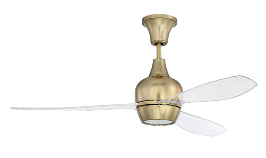 52" Bordeaux Ceiling Fan inSatin Brass, BRD52SB3