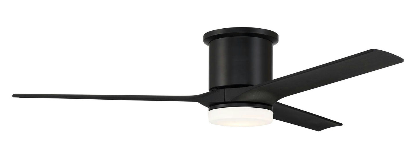 60" Burke, Flat Black Finish, Black Walnut Blades inlcuded, Light kit Included