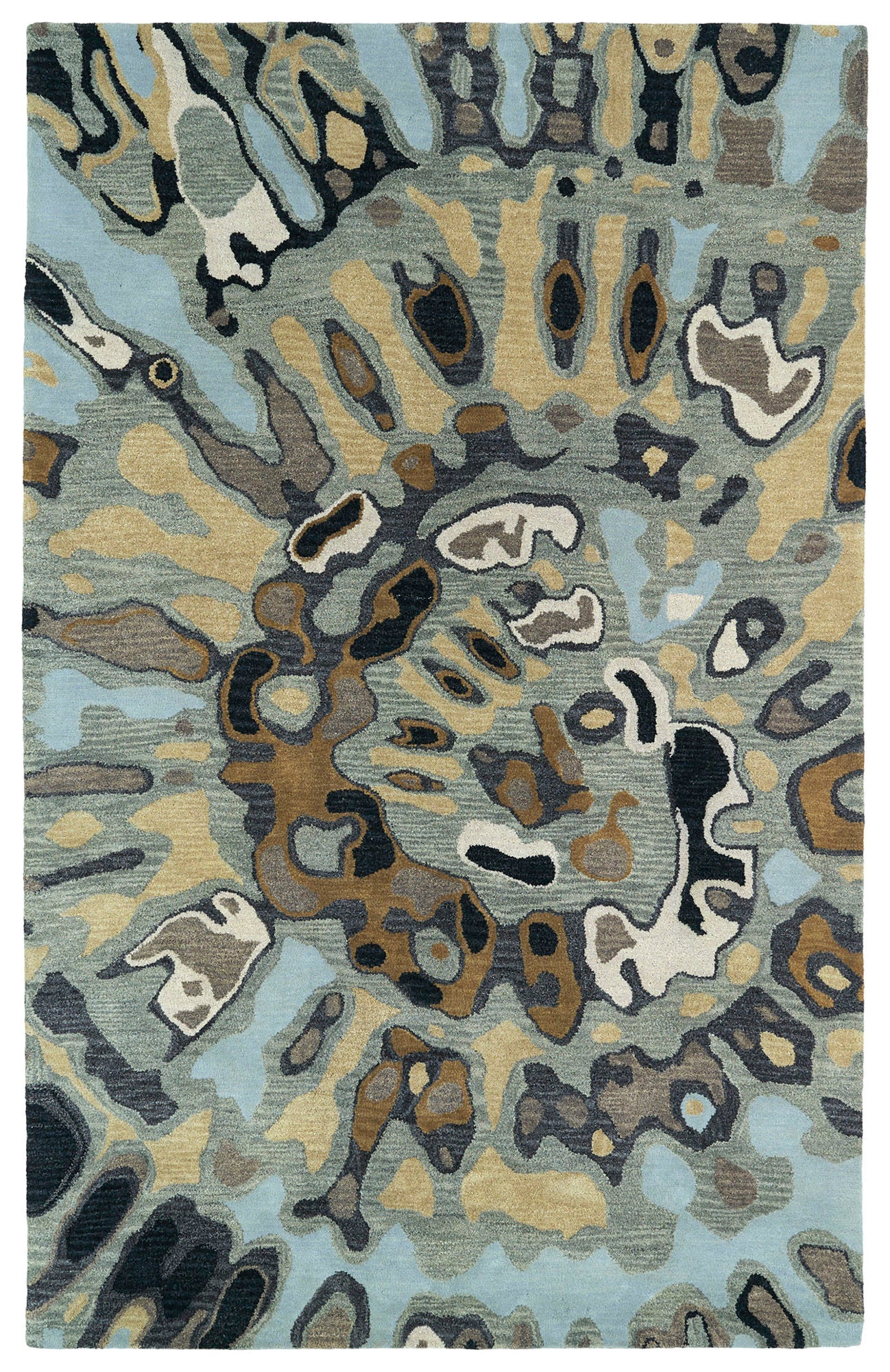 Kaleen Brushstrokes Collection Dark Multi Area Rug 5' x 7'9"