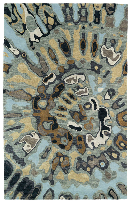 Kaleen Brushstrokes Collection Dark Multi Area Rug 5' x 7'9"