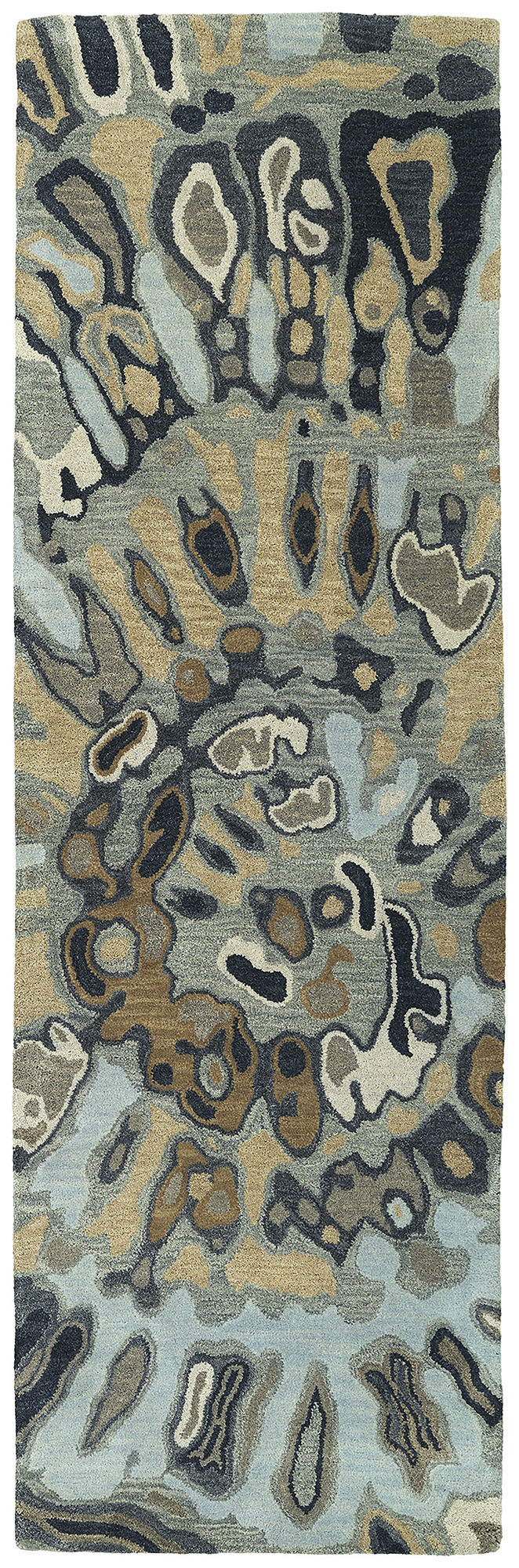 Kaleen Brushstrokes Collection Dark Multi Runner 2'6" x 8'