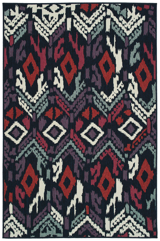 Kaleen Bitki Collection Ivory Purple Area Rug 7'10" x 7'10"