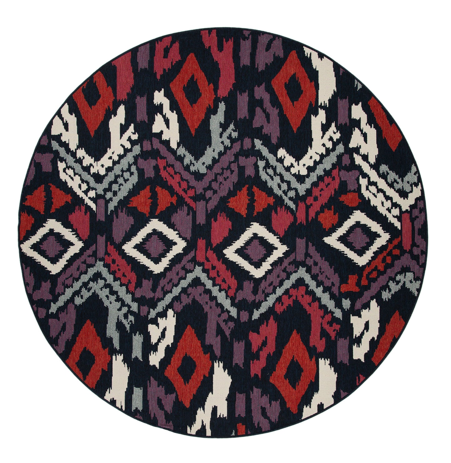 Kaleen Bitki Collection Ivory Purple Throw Rug 1'11" x 3'7"