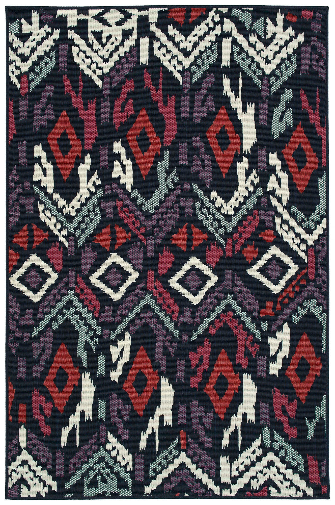Kaleen Bitki Collection Ivory Purple Throw Rug 1'11" x 3'7"