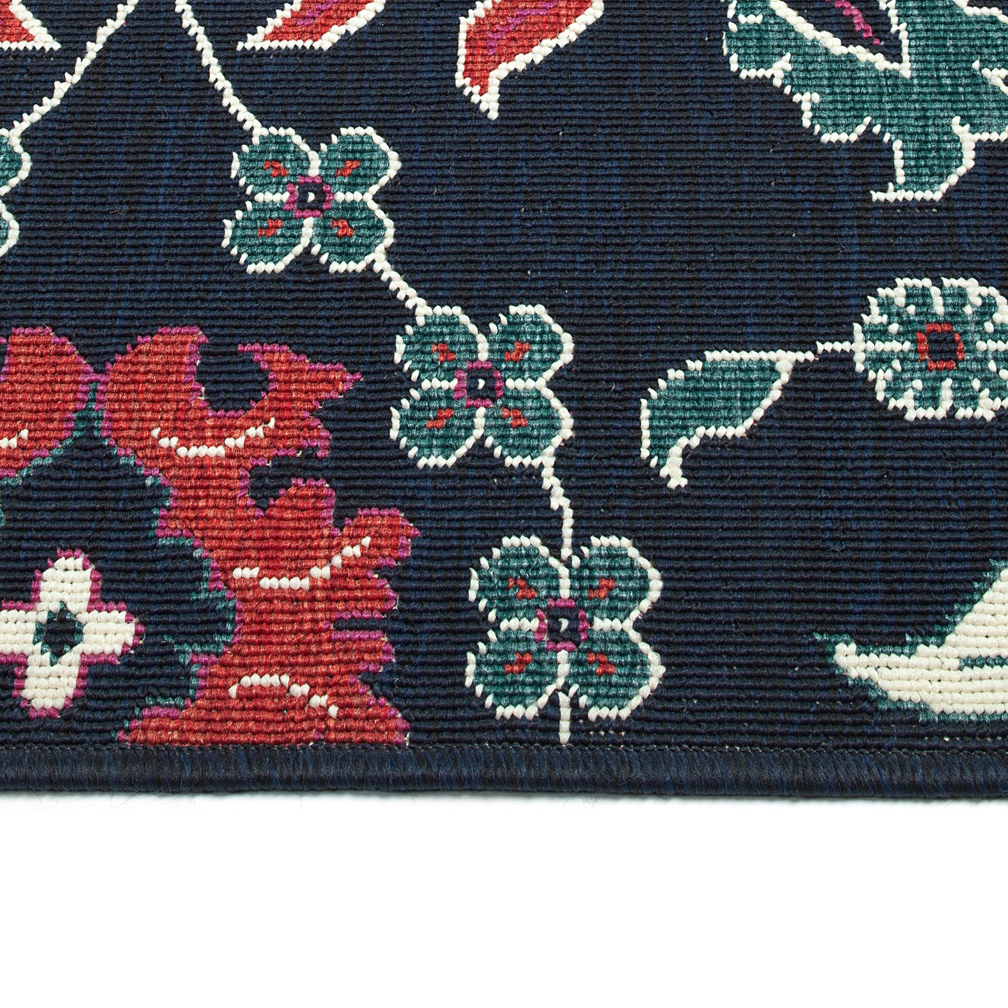 Kaleen Bitki Collection Navy Pink Throw Rug 1'11" x 3'7"