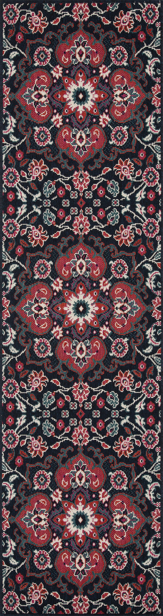 Kaleen Bitki Collection Navy Pink Area Rug 5'3" x 5'3"