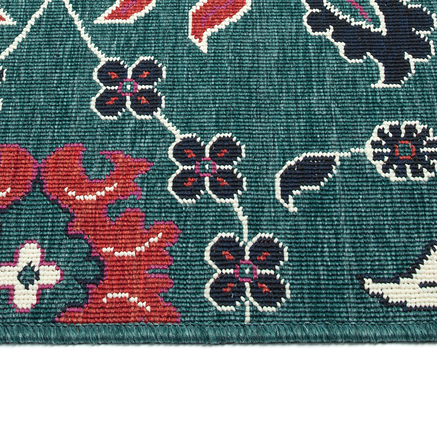 Kaleen Bitki Collection Dark Teal Runner 2'2" x 7'10"