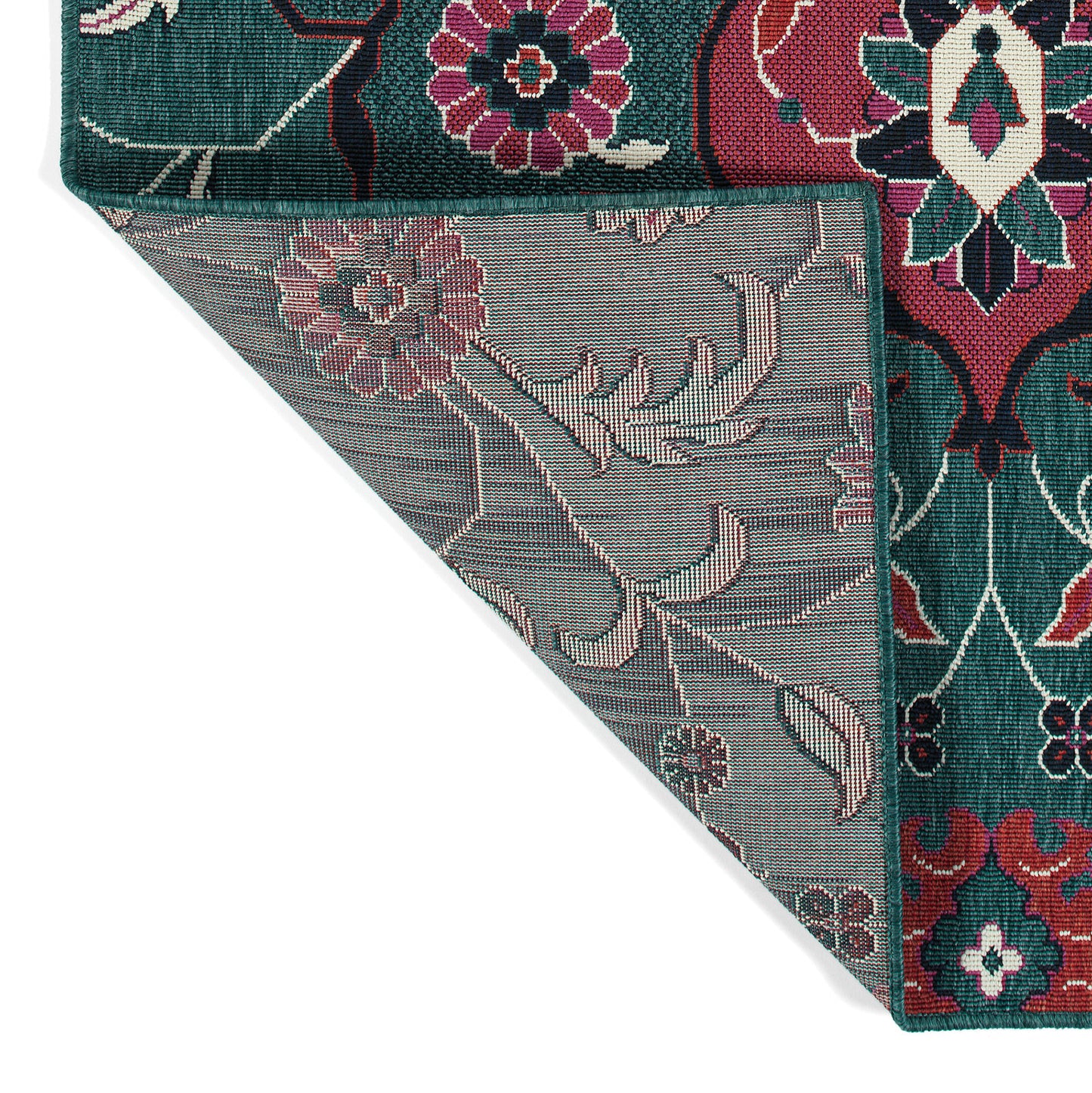Kaleen Bitki Collection Dark Teal Throw Rug 1'11" x 3'7"