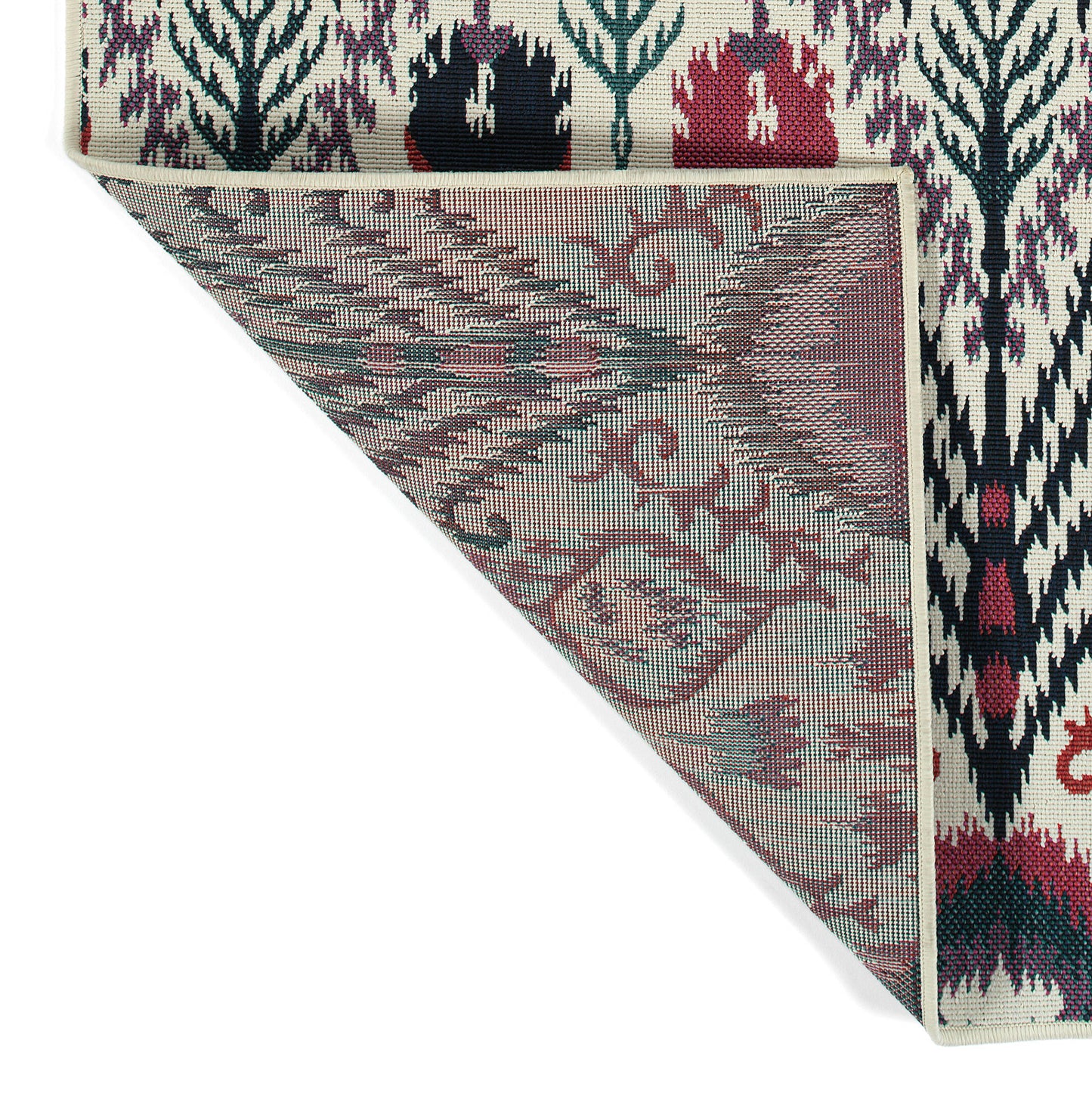 Kaleen Bitki Collection Ivory Red Runner 2'2" x 7'10"