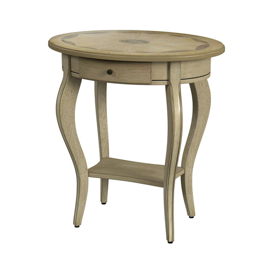 Butler Specialty Company, Jeanette Oval Wood Accent Table, Beige