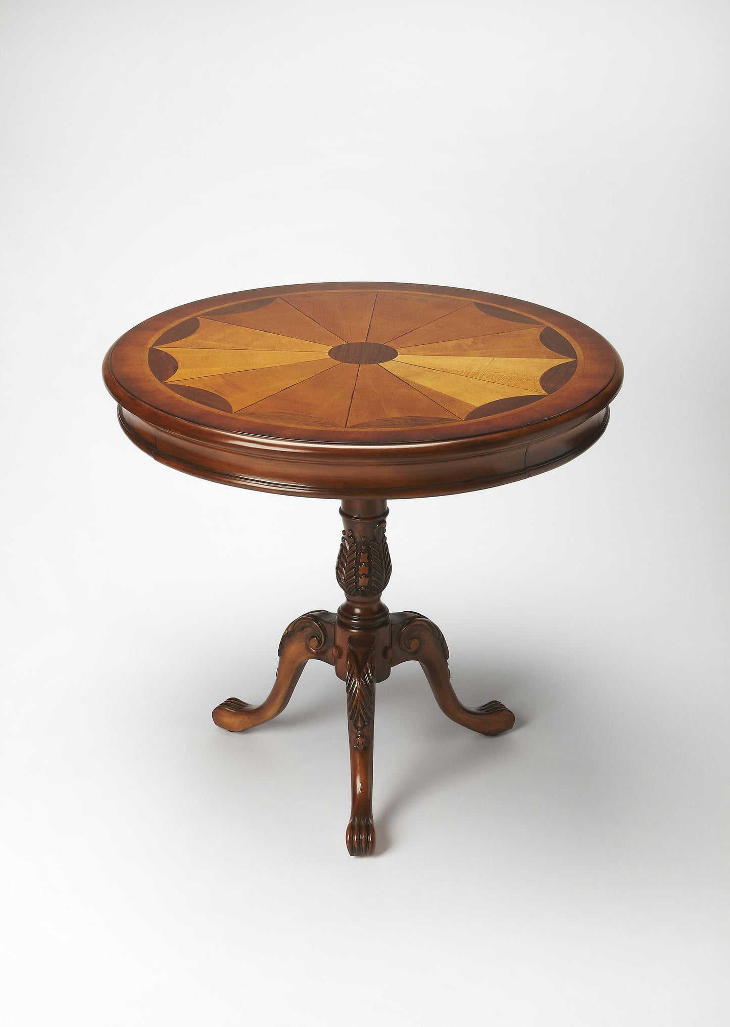 Butler Specialty Company, Carissa 30" Round Pedestal Foyer Table, Dark Brown