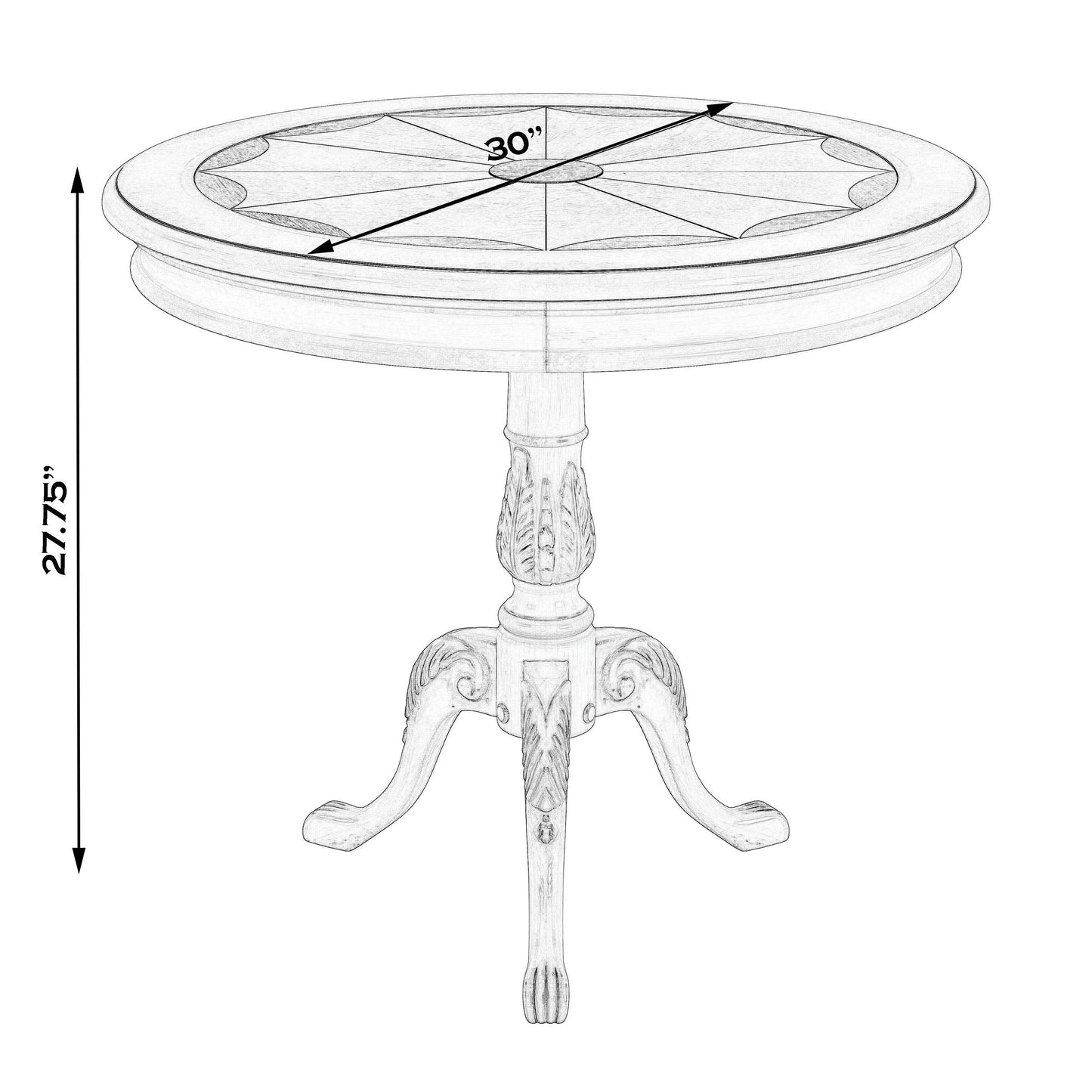 Butler Specialty Company, Carissa 30" Round Pedestal Foyer Table, Beige