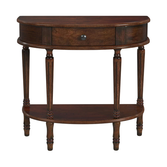 Butler Specialty Company, Mozart Demilune Console Table w/ Storage, Cherry Brown