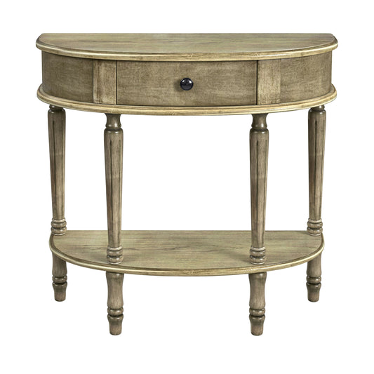 Butler Specialty Company, Mozart Demilune Console Table with Storage, Beige
