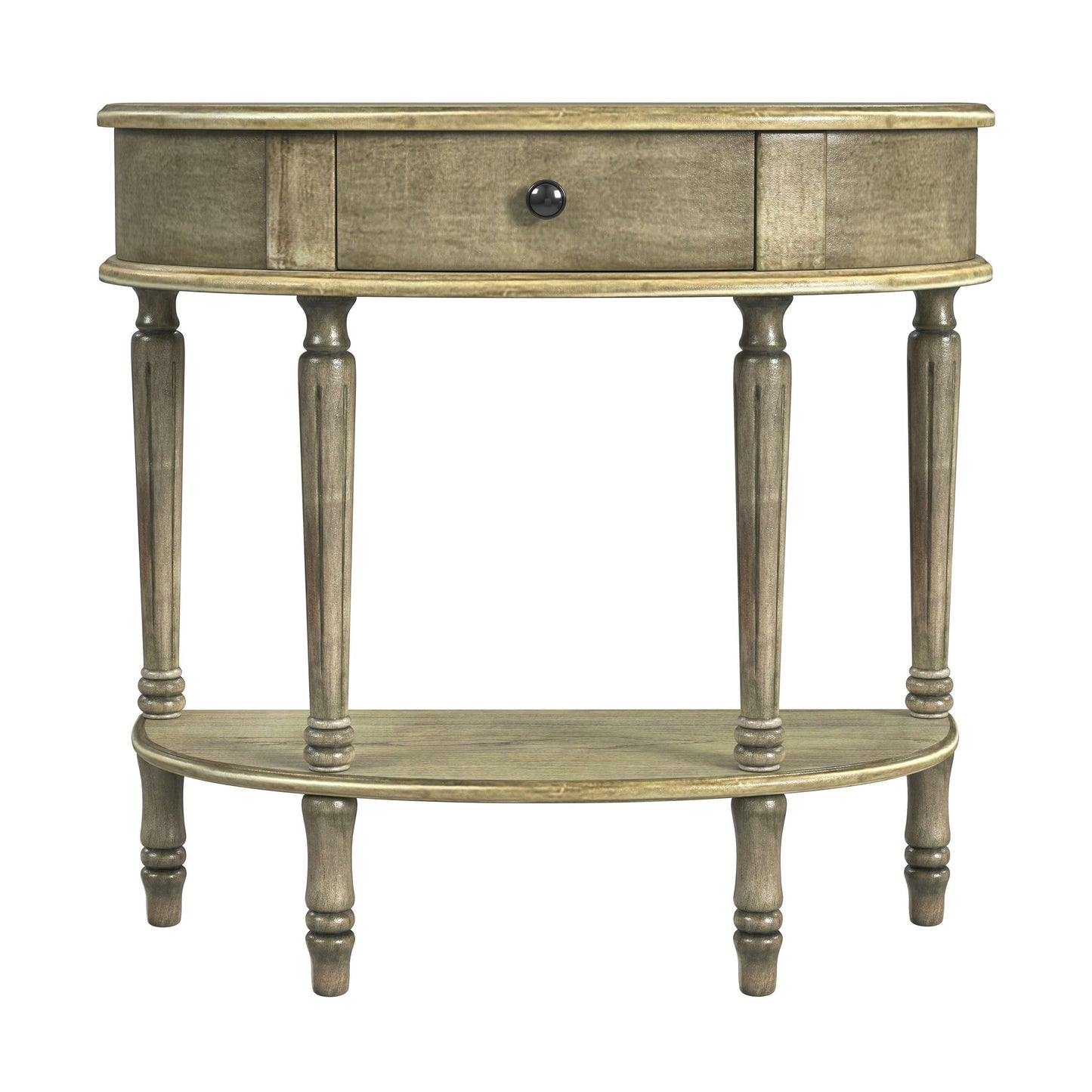 Butler Specialty Company, Mozart Demilune Console Table with Storage, Beige