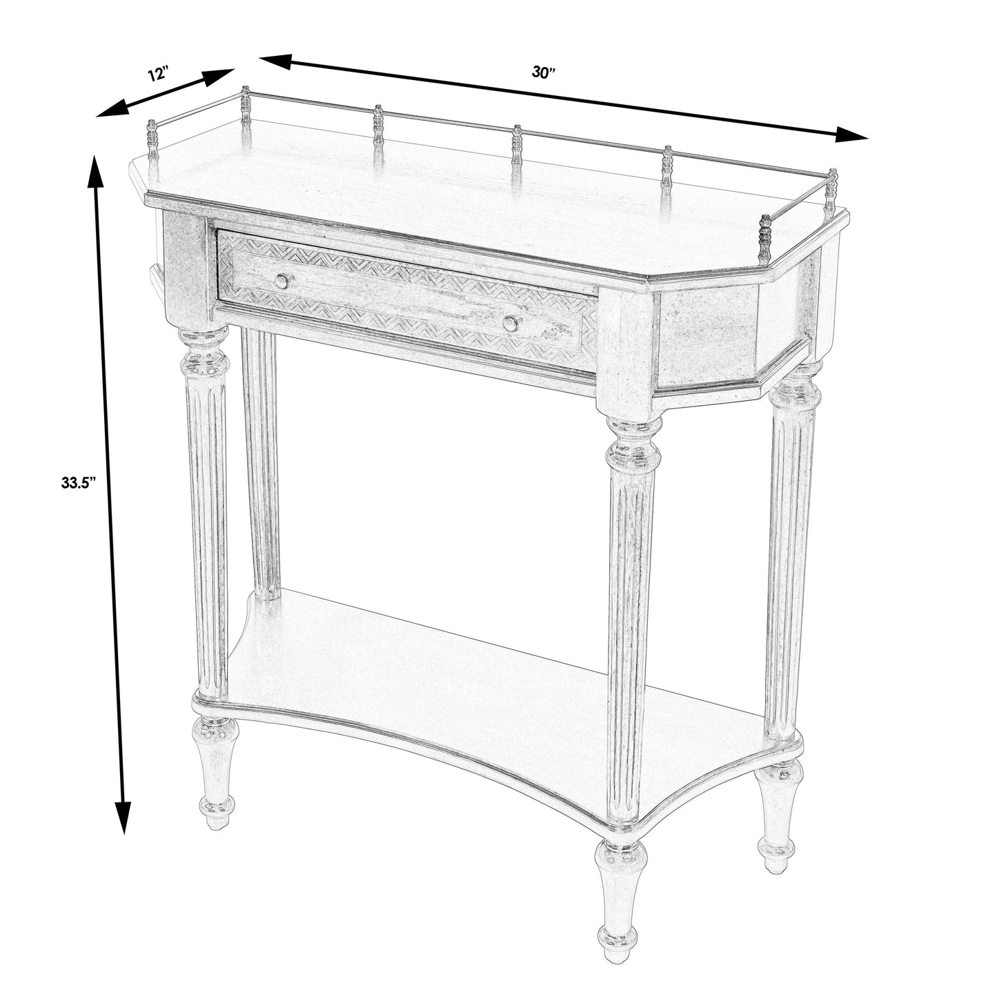 Butler Specialty Company, Charleston One Drawer Console Table, Beige