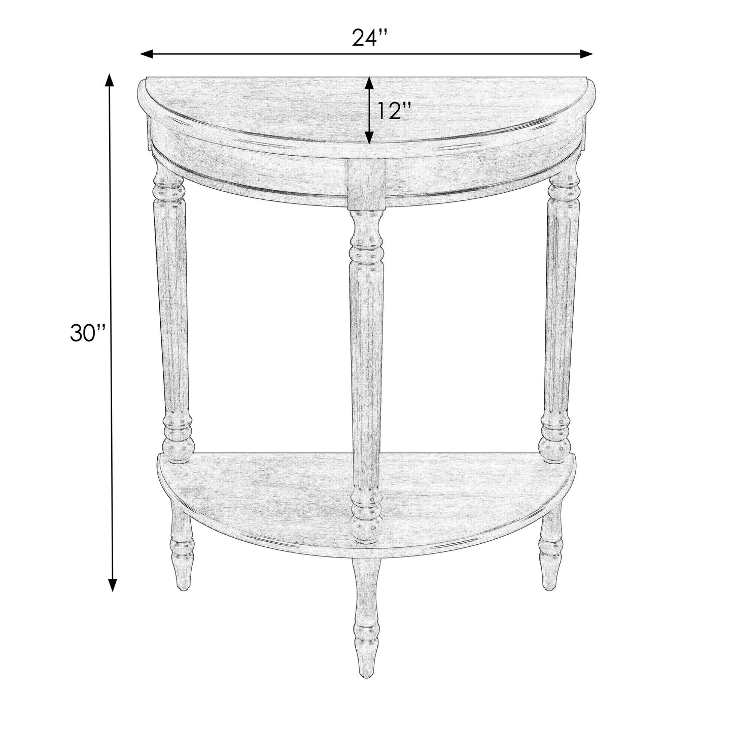 Butler Specialty Company, Bellini Demilune 24" Console Table, Multi-Color