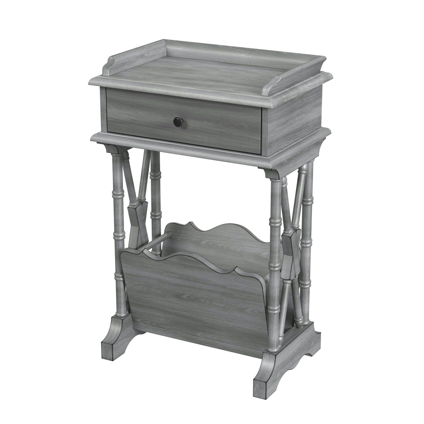 Butler Specialty Company, Cummings End Table with Storage, Gray