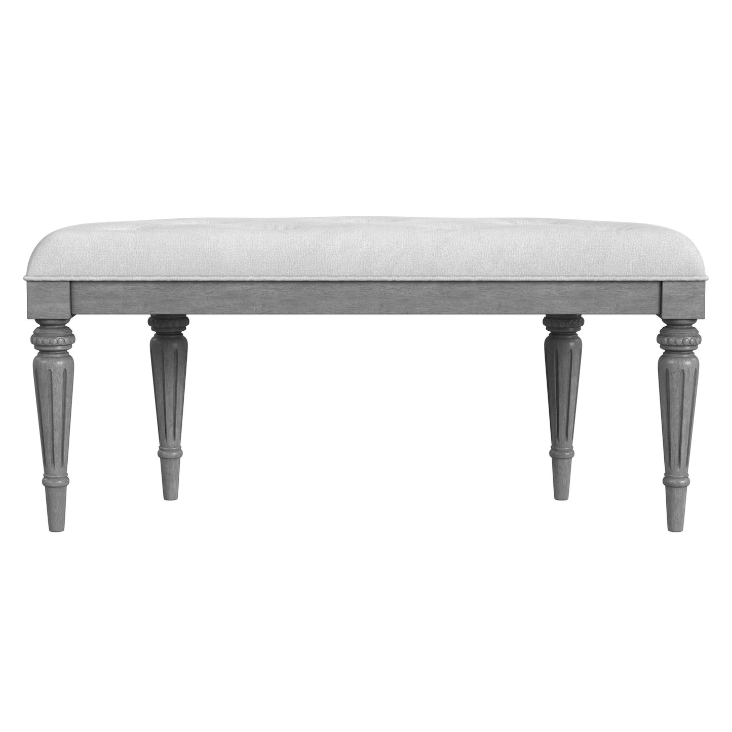 Butler Specialty Company, Tamara Upholstered Demilune 45"W Bench, Gray