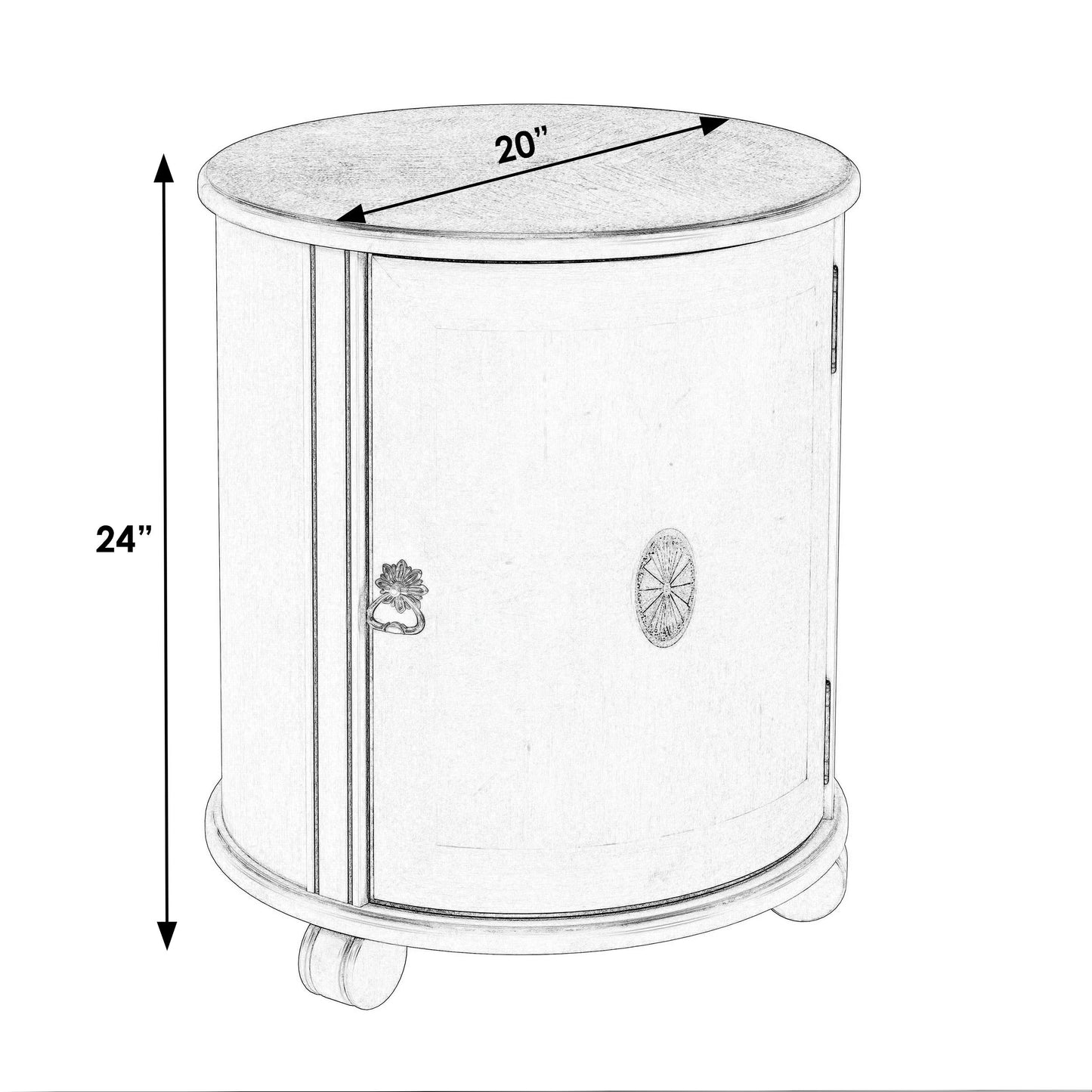 Butler Specialty Company, Lawrie Drum End Table, Beige