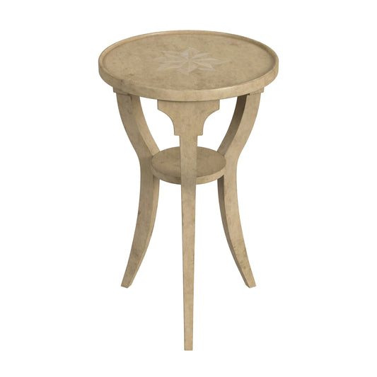 Butler Specialty Company, Dalton Round 15.75"W Accent Table, Beige
