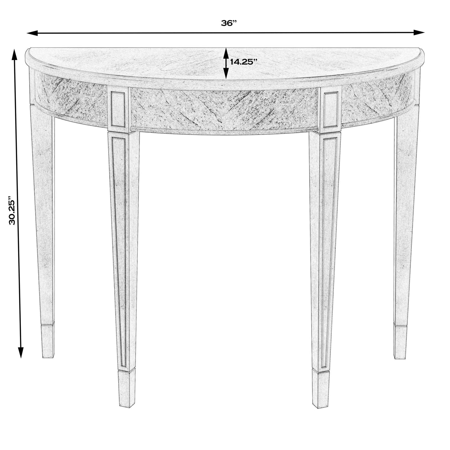 Butler Specialty Company, Hampton Demilune Console Table, Beige