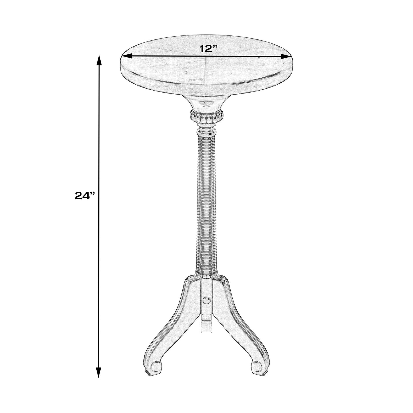 Butler Specialty Company, Florence Pedestal Accent Table, Cherry Brown