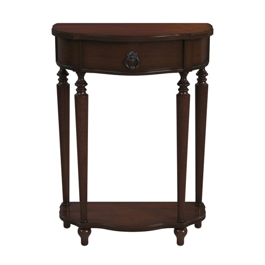 Butler Specialty Company, Ashby Demilune Console Table w/ Storage, Cherry Brown