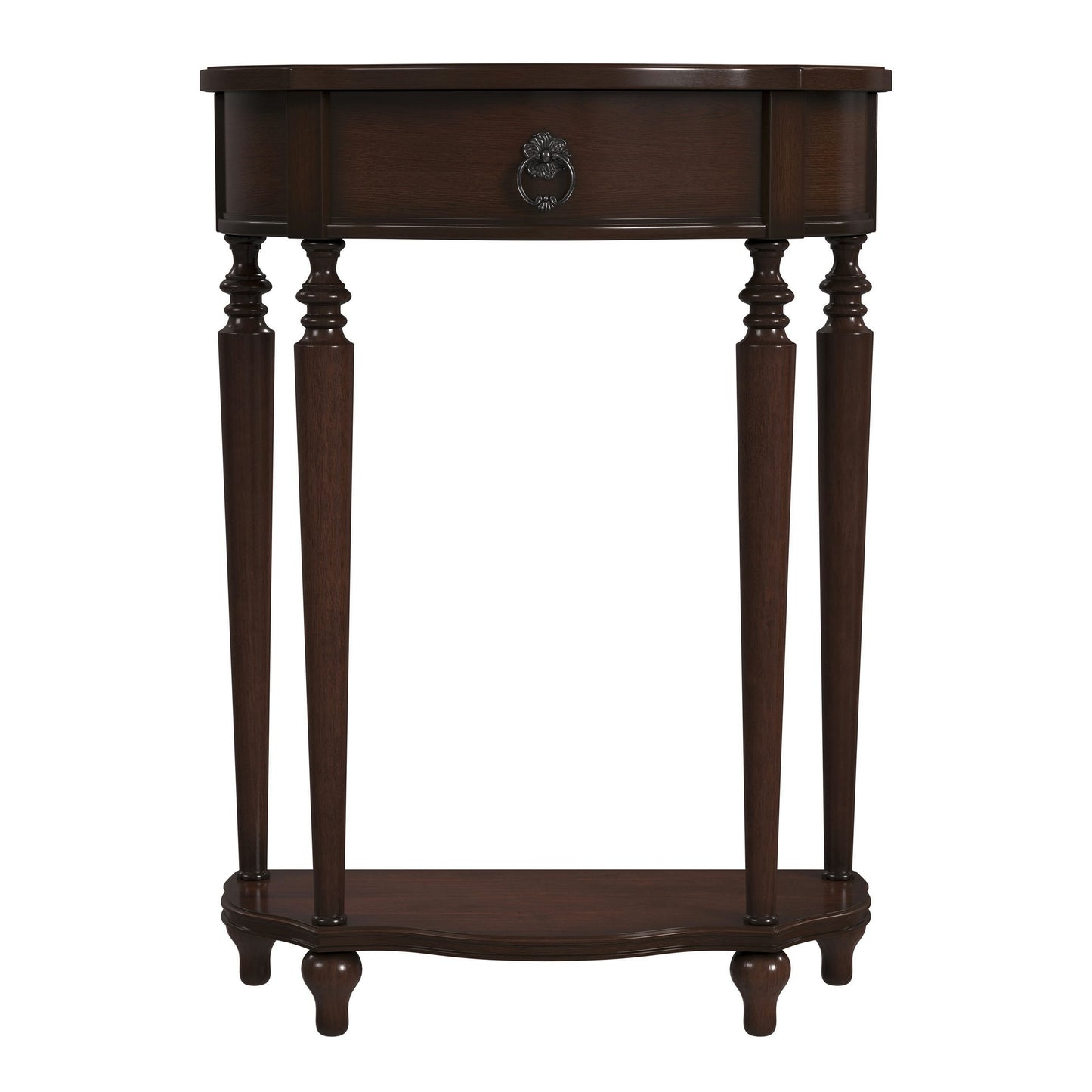 Butler Specialty Company, Ashby Demilune Console Table w/ Storage, Cherry Brown