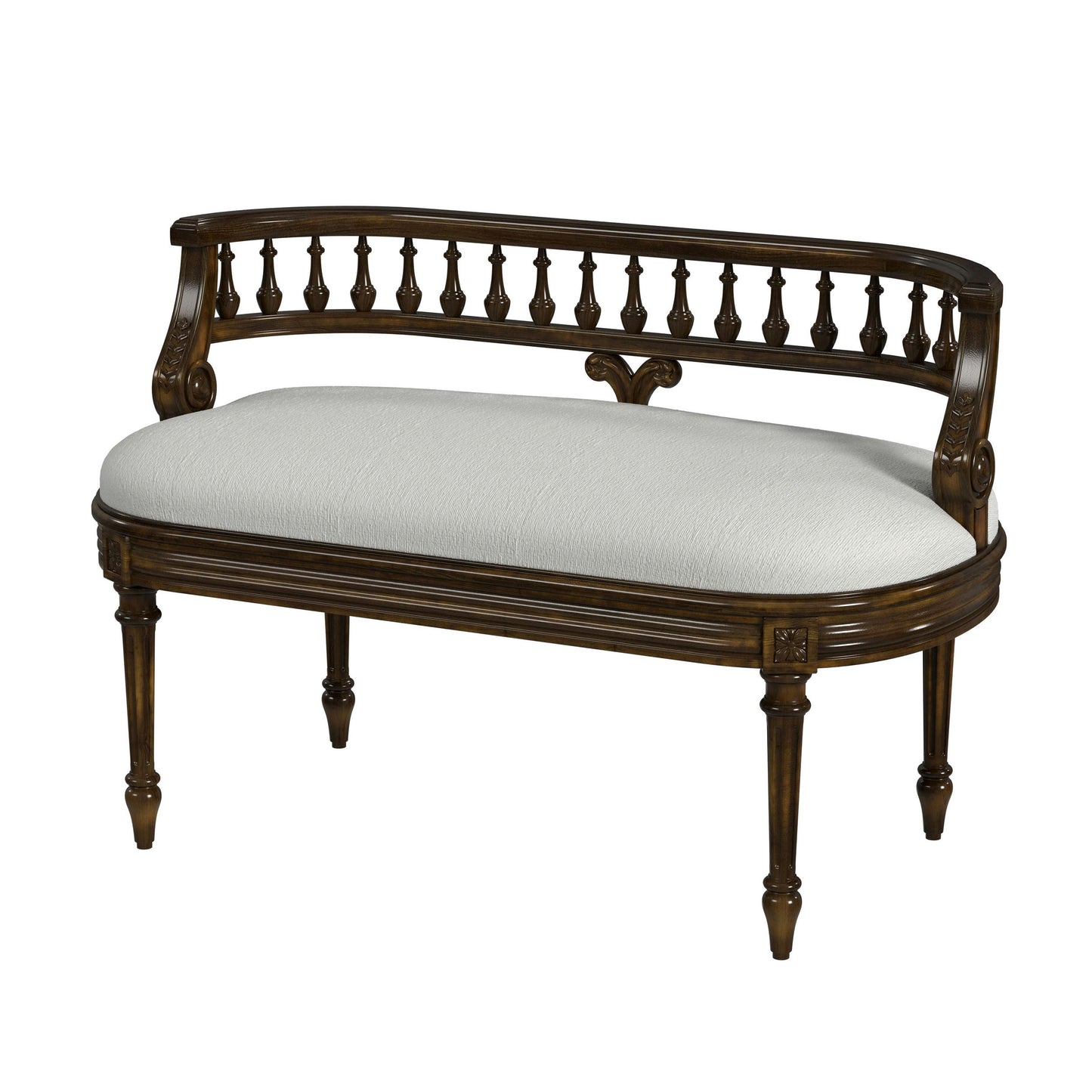 Butler Specialty Company, Hathaway 37" Upholstered Bench, Antique Cherry