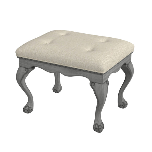 Butler Specialty Company, Ashford Upholstered 25.5"W Vanity Stool, Gray