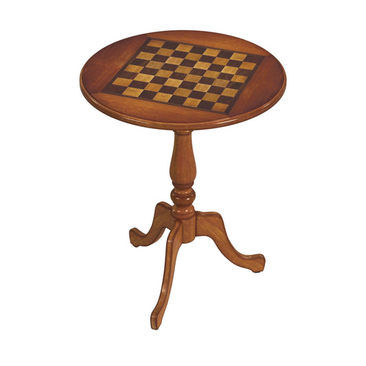 Butler Specialty Company, Colbert 22" Round Pedestal Game Table, Medium Brown