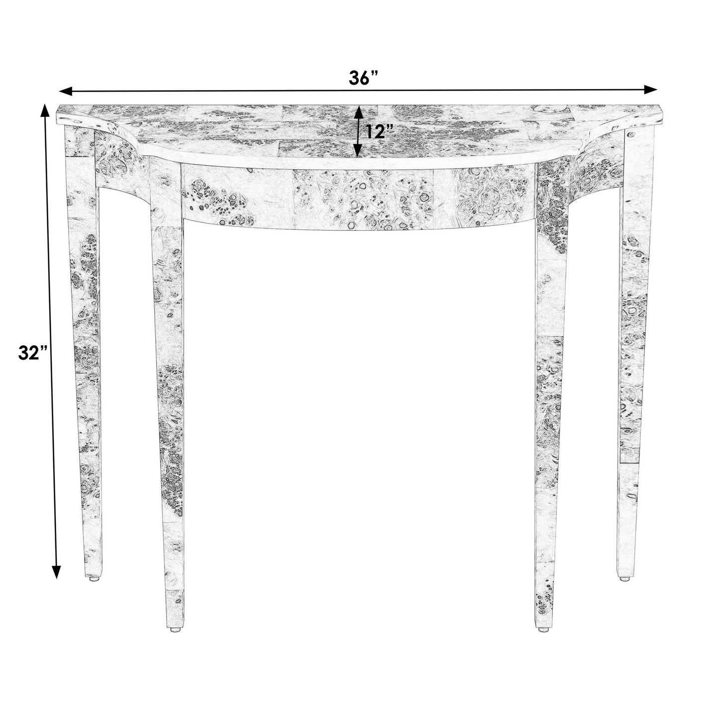Butler Specialty Company, Chester Light Burl 36" Console Table, Light Brown