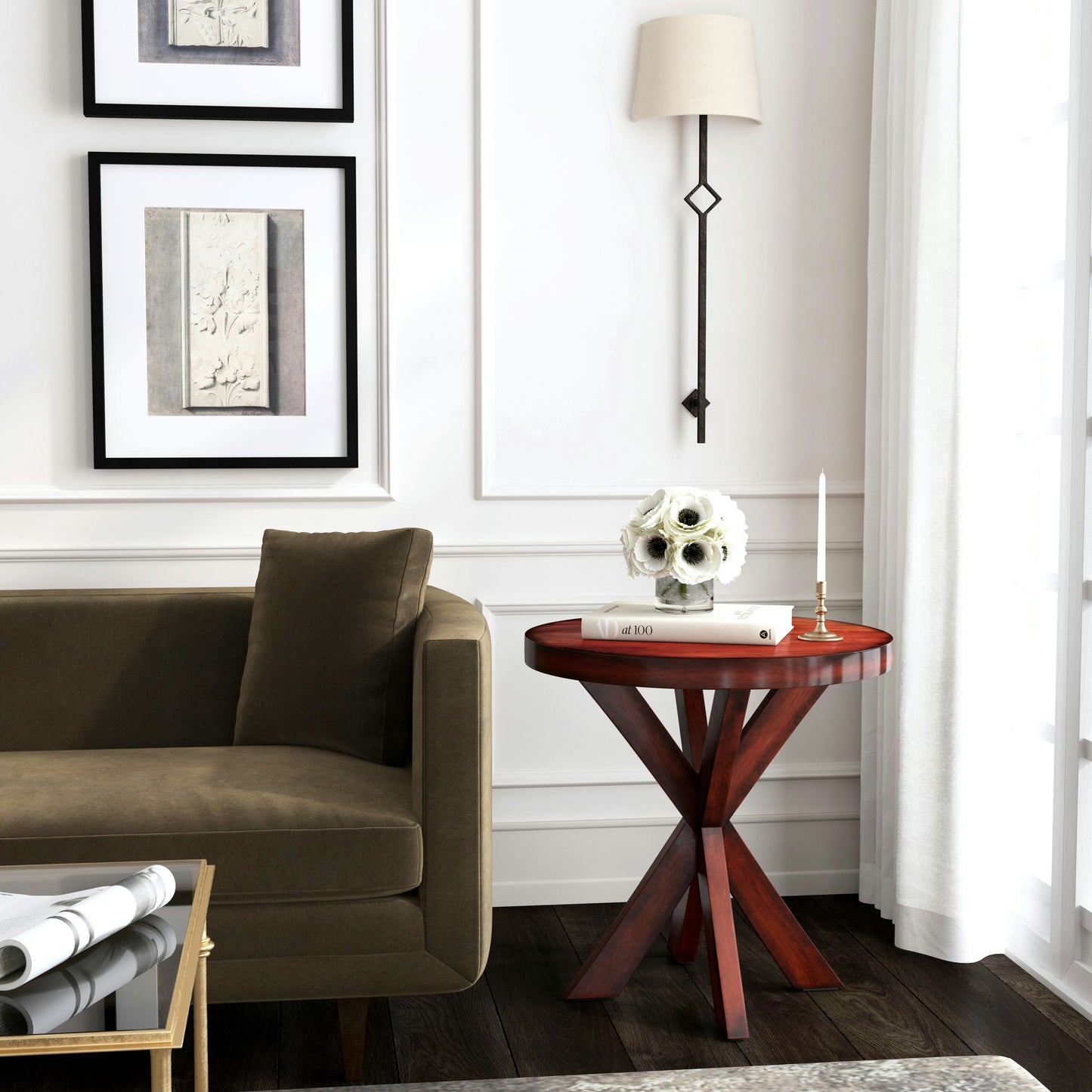 Butler Specialty Company, Pendleton End Table, Cherry Brown