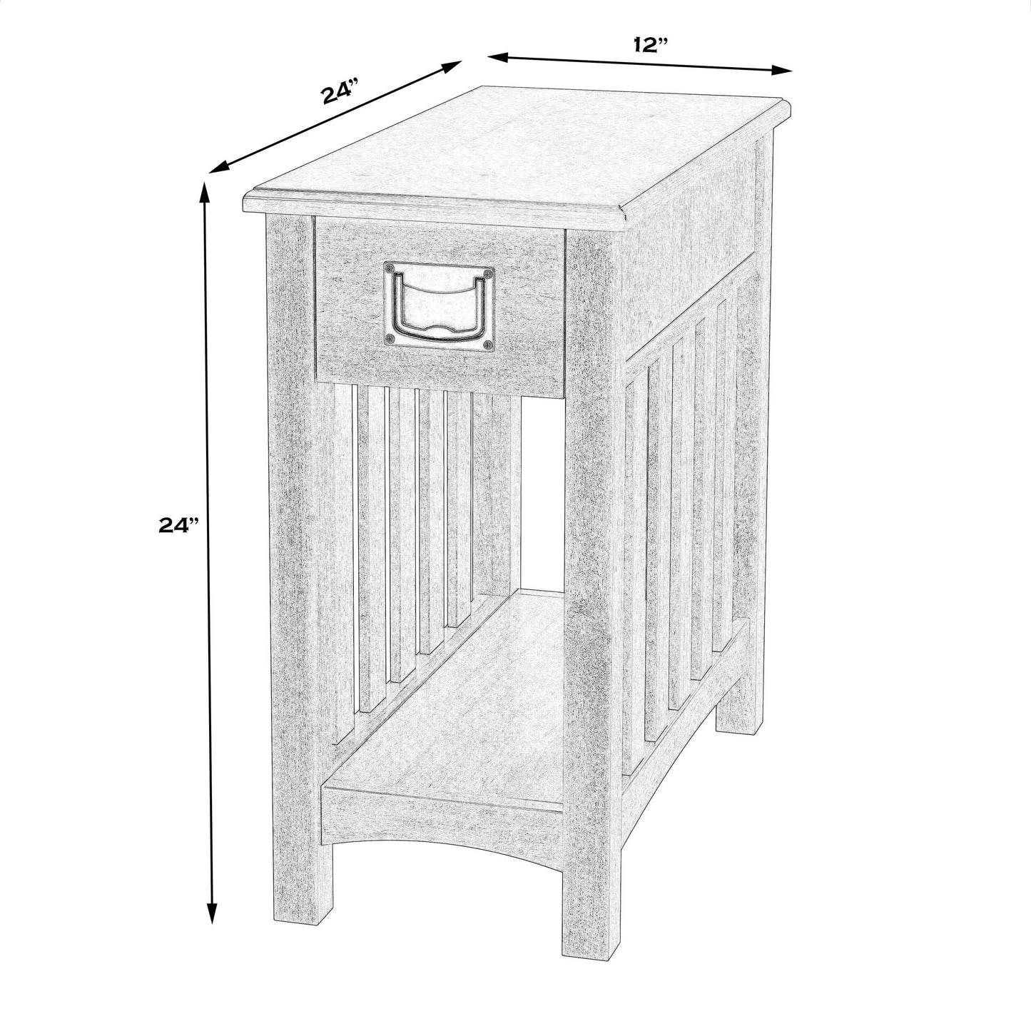 Butler Specialty Company, Larina One- Drawer Shaker Side Table, Light Brown