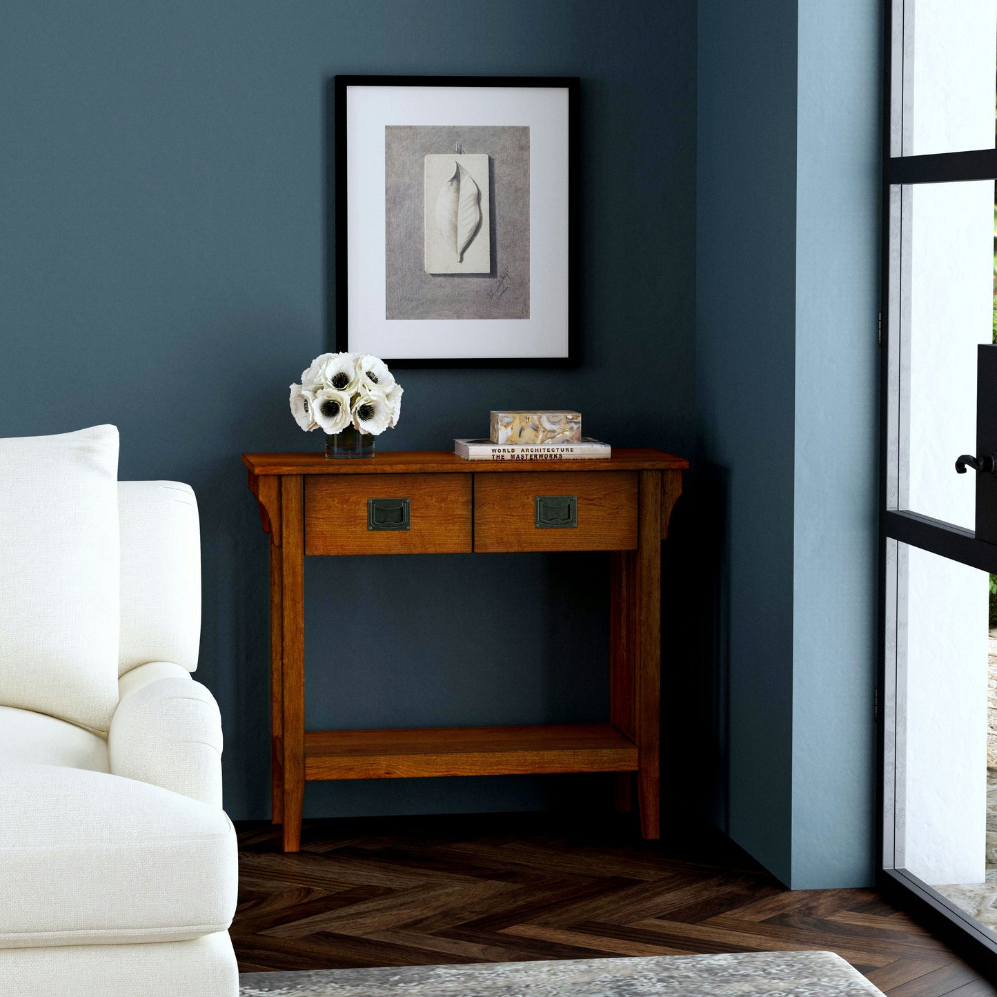 Butler Specialty Company, Larina Burl 2- Drawer Console Table, Medium Brown