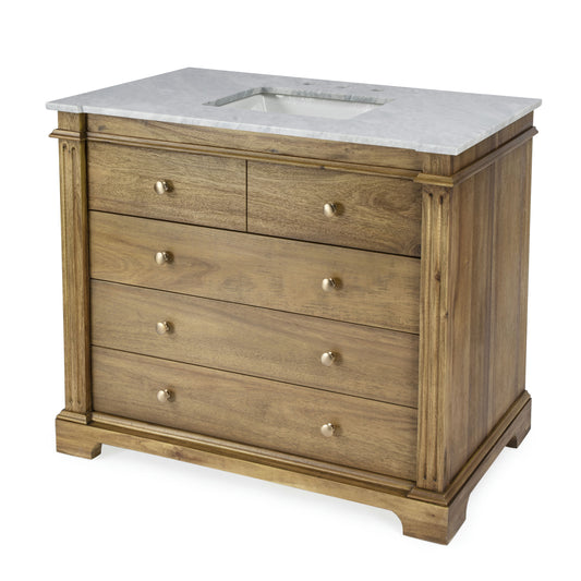 Butler Specialty Company, Rochelle 42" Single Natural Bathroom Vanity Set, Brown